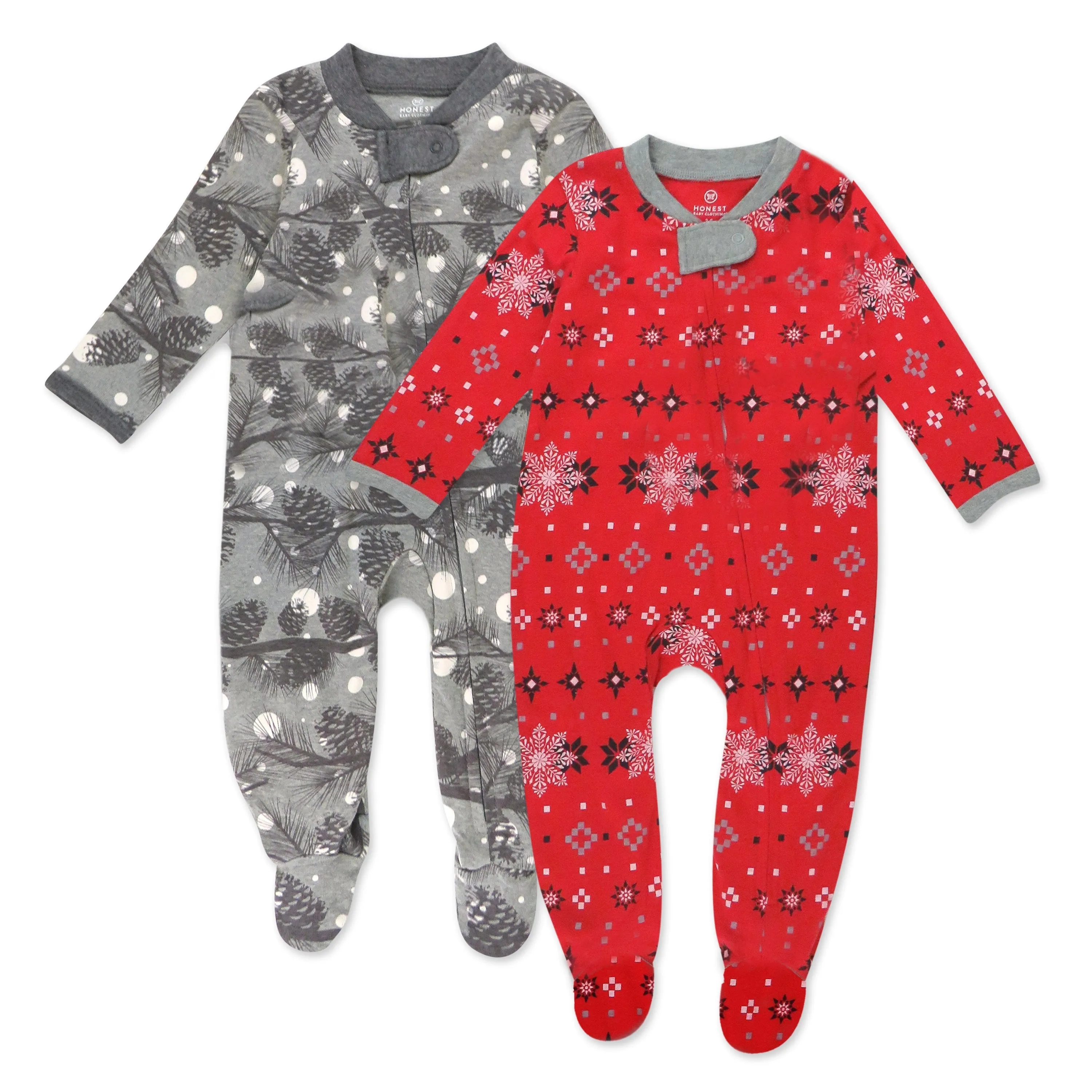 2-Pack Organic Cotton Holiday Sleep & Plays