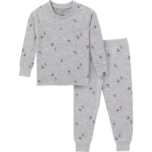 2-Piece Infant & Toddler Neutral Grey Heather Acorn Hacci Pajama Set