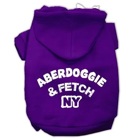 Aberdoggie NY Screenprint Pet Hoodies Purple Size Lg (14)