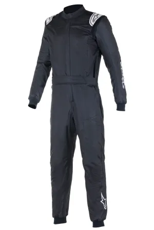 ALPINESTARS 3352722_10_58 ATOM Race suit, FIA 8856-2018, black, Size 58