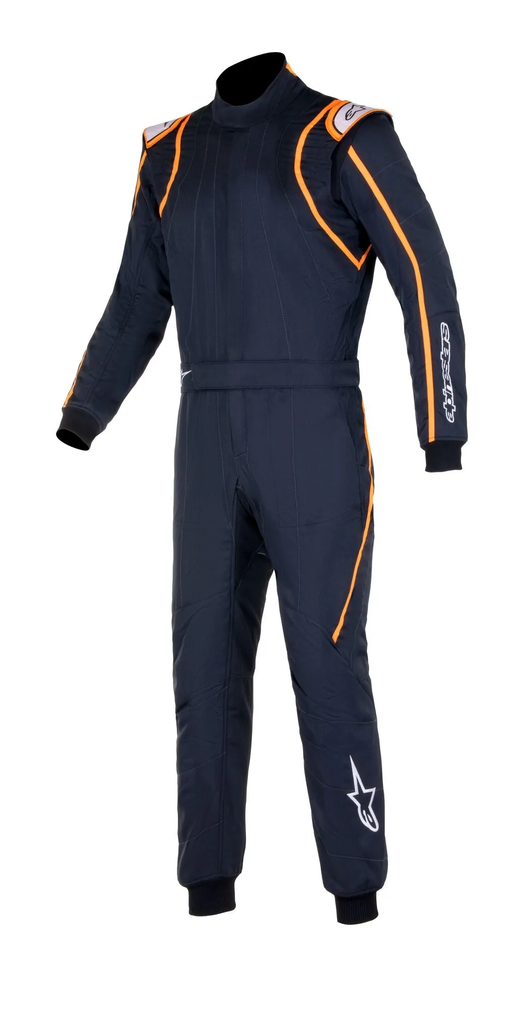 ALPINESTARS 3355020_1241_64 GP RACE v2 Racing suit, FIA 8856-2018, black/white/orange fluo, Size 64