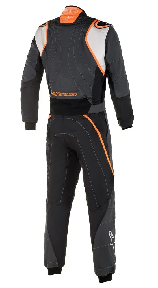 ALPINESTARS 3355020_1424_52 GP RACE v2 Racing suit, FIA 8856-2018, grey/white/orange, Size 52