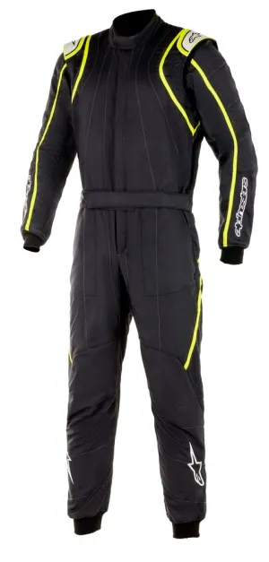 ALPINESTARS 3355020_155_44 GP RACE v2 Racing suit, FIA 8856-2018, black/fluo yellow, Size 44