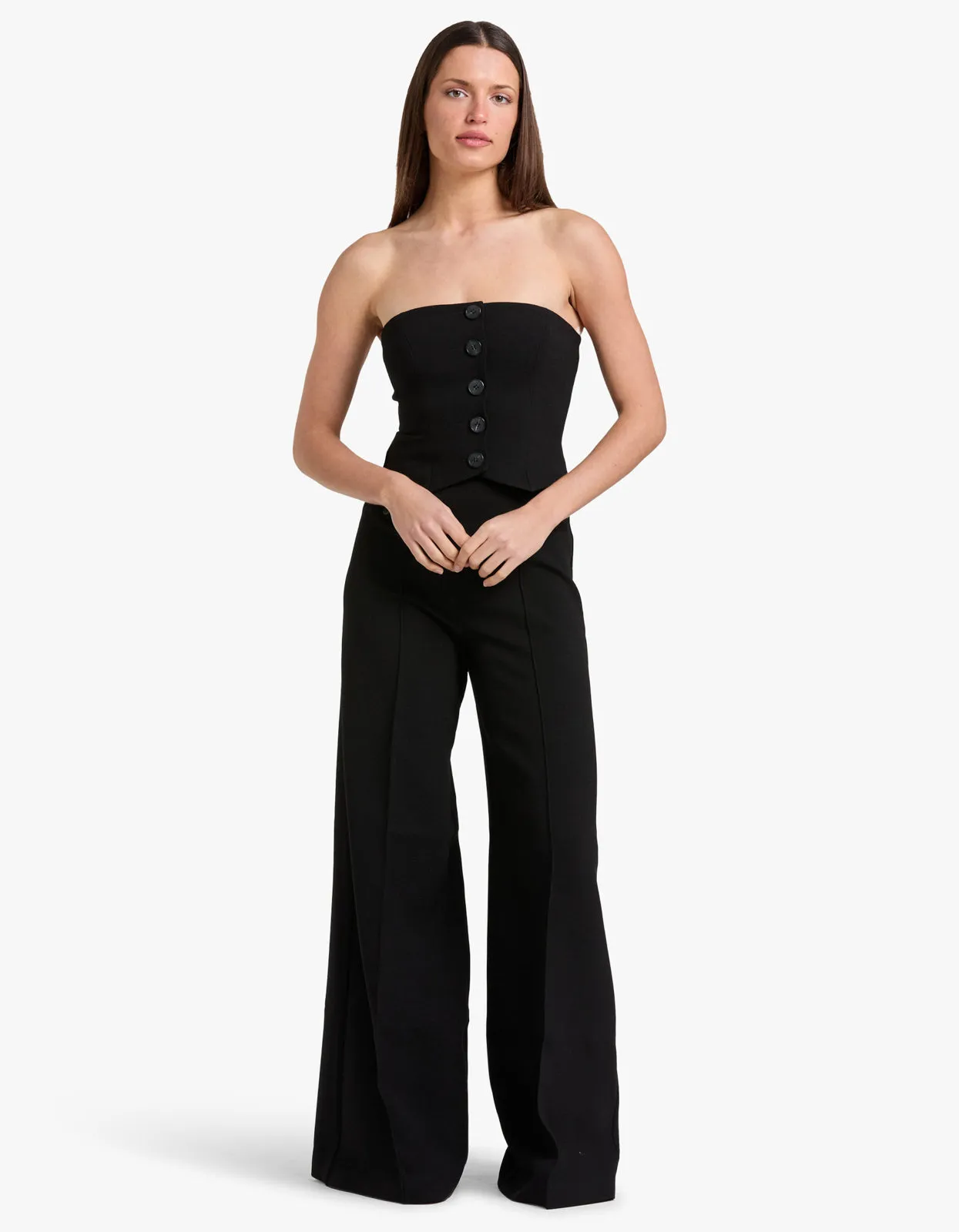 Amura Button Up Bodice - Black