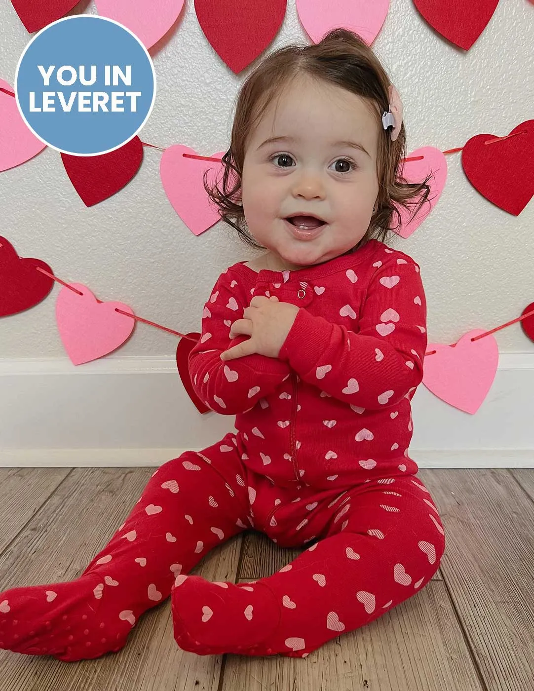 Baby Footed Hearts Pajamas