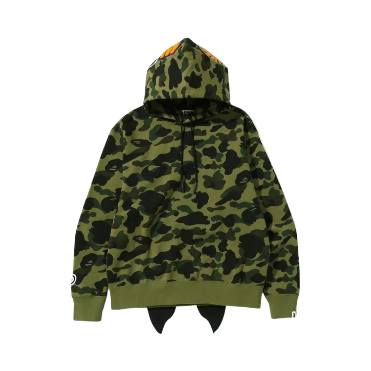 BAPE 1st Camo Shark Relaxed Fit Fullover 'Green' Hoodie, Green