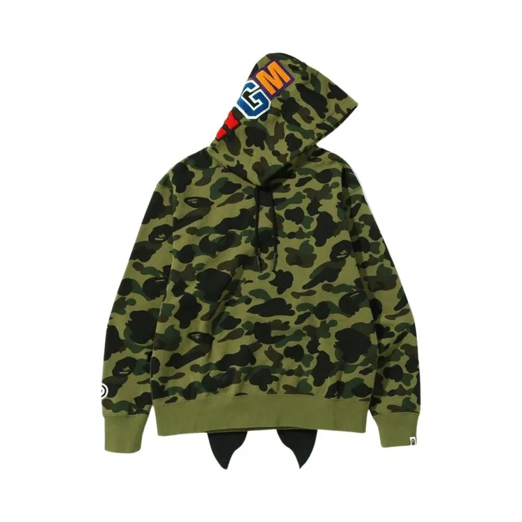 BAPE 1st Camo Shark Relaxed Fit Fullover 'Green' Hoodie, Green