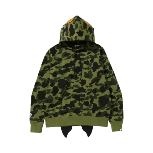 BAPE 1st Camo Shark Relaxed Fit Fullover 'Green' Hoodie, Green