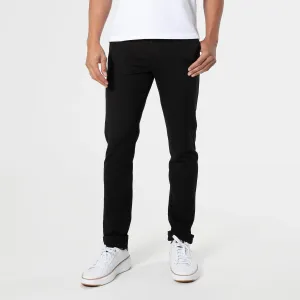 Black Slim Comfort Knit Chino Pant