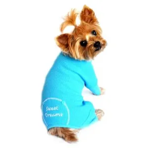 Blue Sweet Dreams Thermal Dog Pajamas