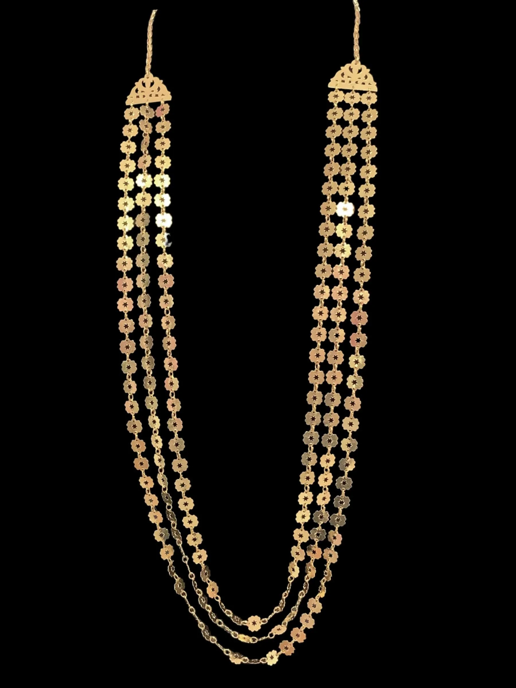 Chandan haar necklace  in silver with gold plating ( READY TO SHIP )