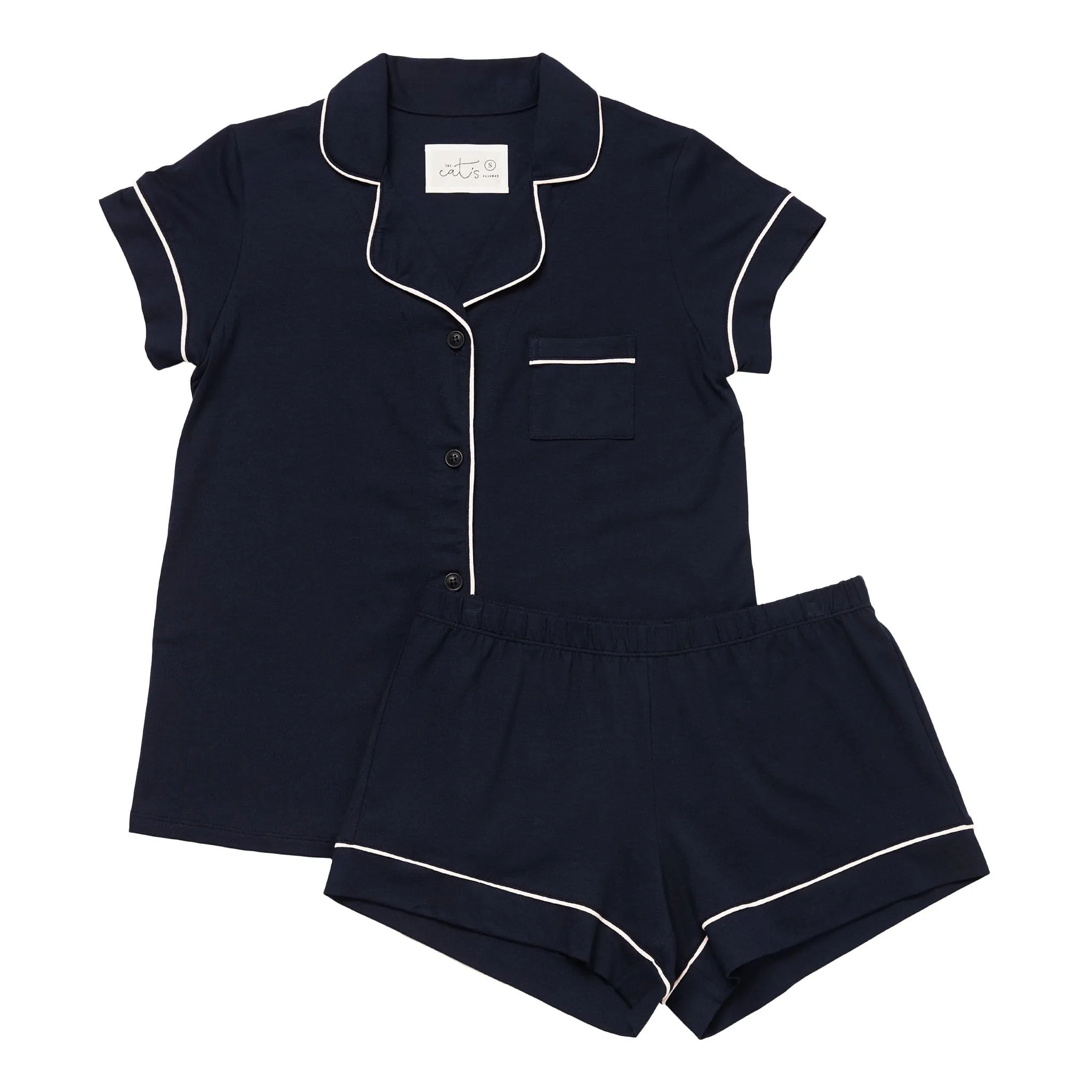 Classic Pima Knit Short Set - Midnight