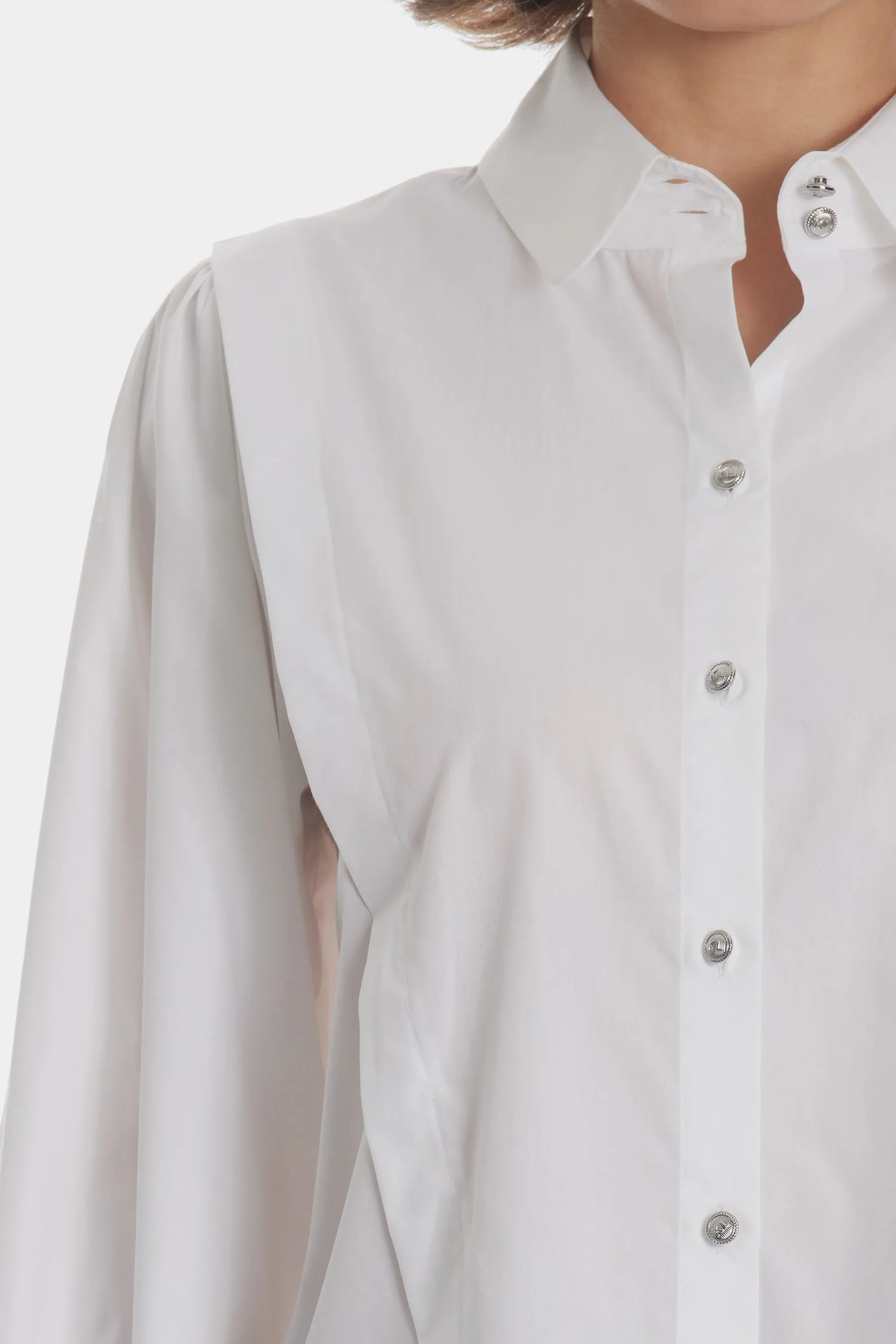 Contoured Button Up Shirt