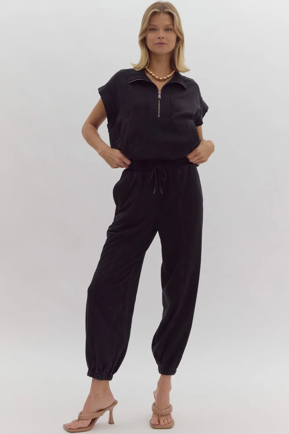 Deluxe Athleisure Set Pants - Black