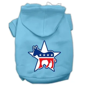 Democrat Screen Print Pet Hoodies Baby Blue Size XL (16)