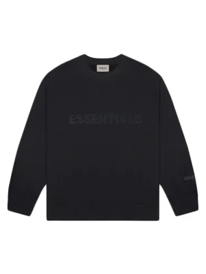 FOG ESSENTIALS 3D Silicon Applique Crewneck Black