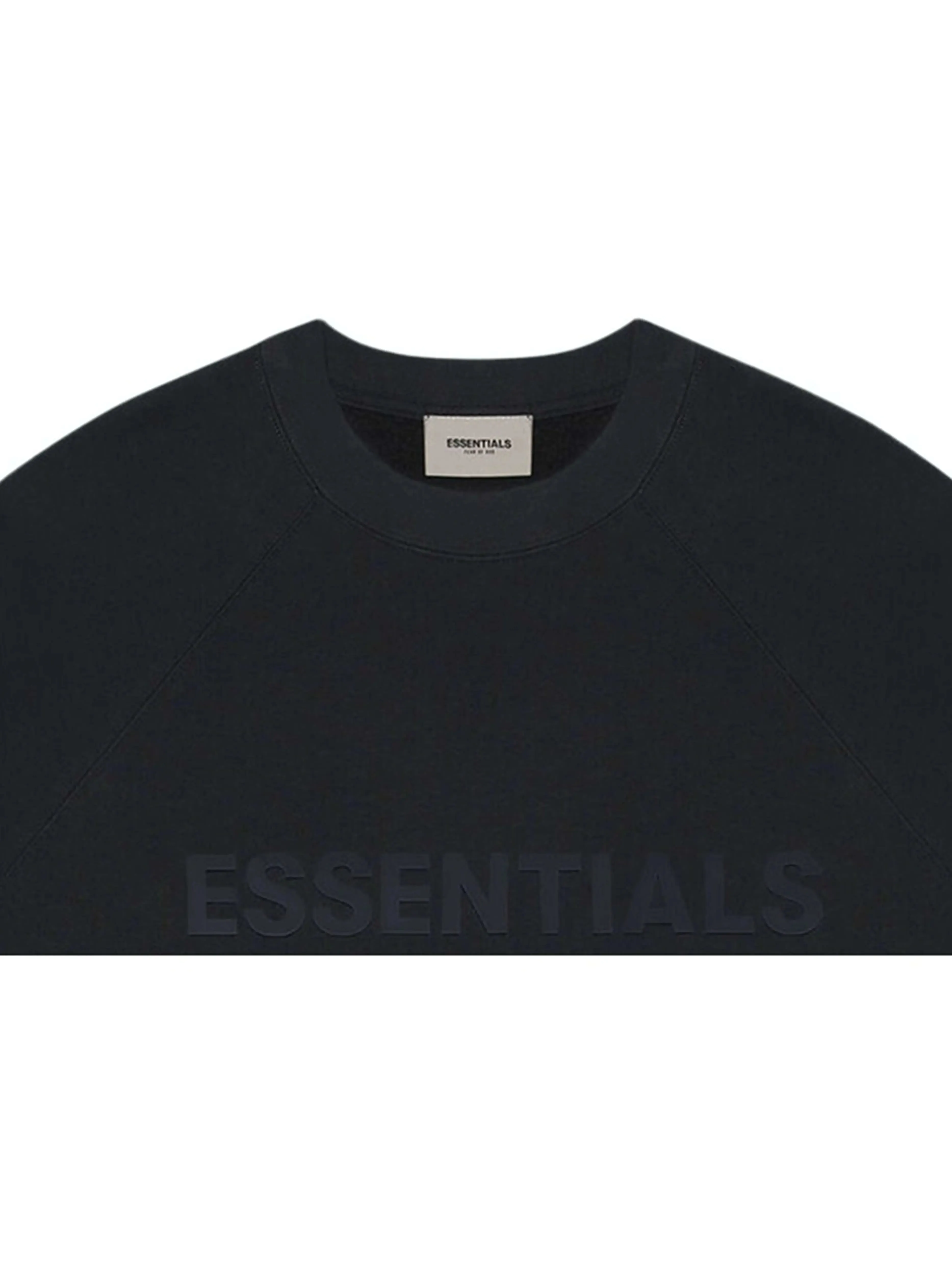 FOG ESSENTIALS 3D Silicon Applique Crewneck Black