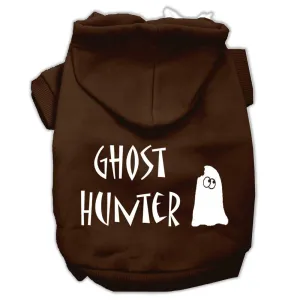 Ghost Hunter Screen Print Pet Hoodies Brown with Cream Lettering XXL (18)