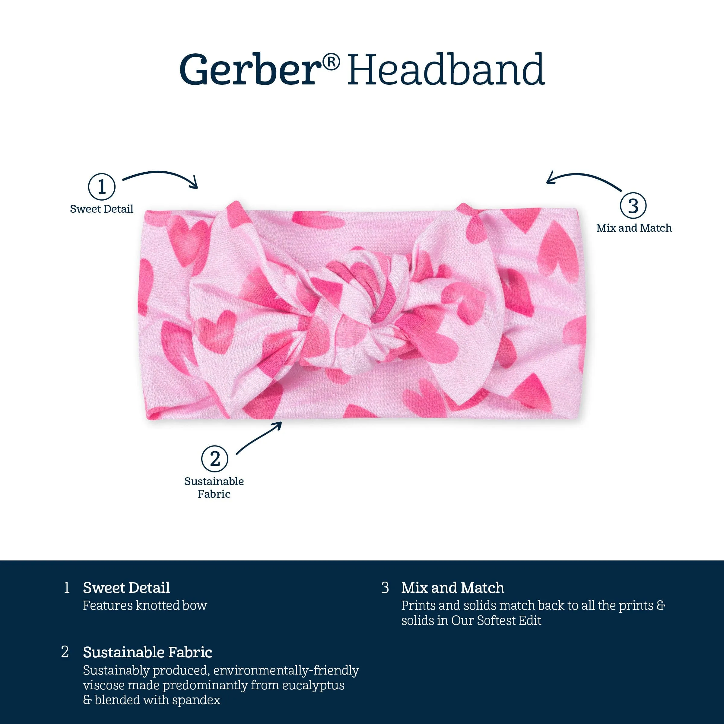 Girls Heartfelt Buttery Soft Viscose Made from Eucalyptus Headband