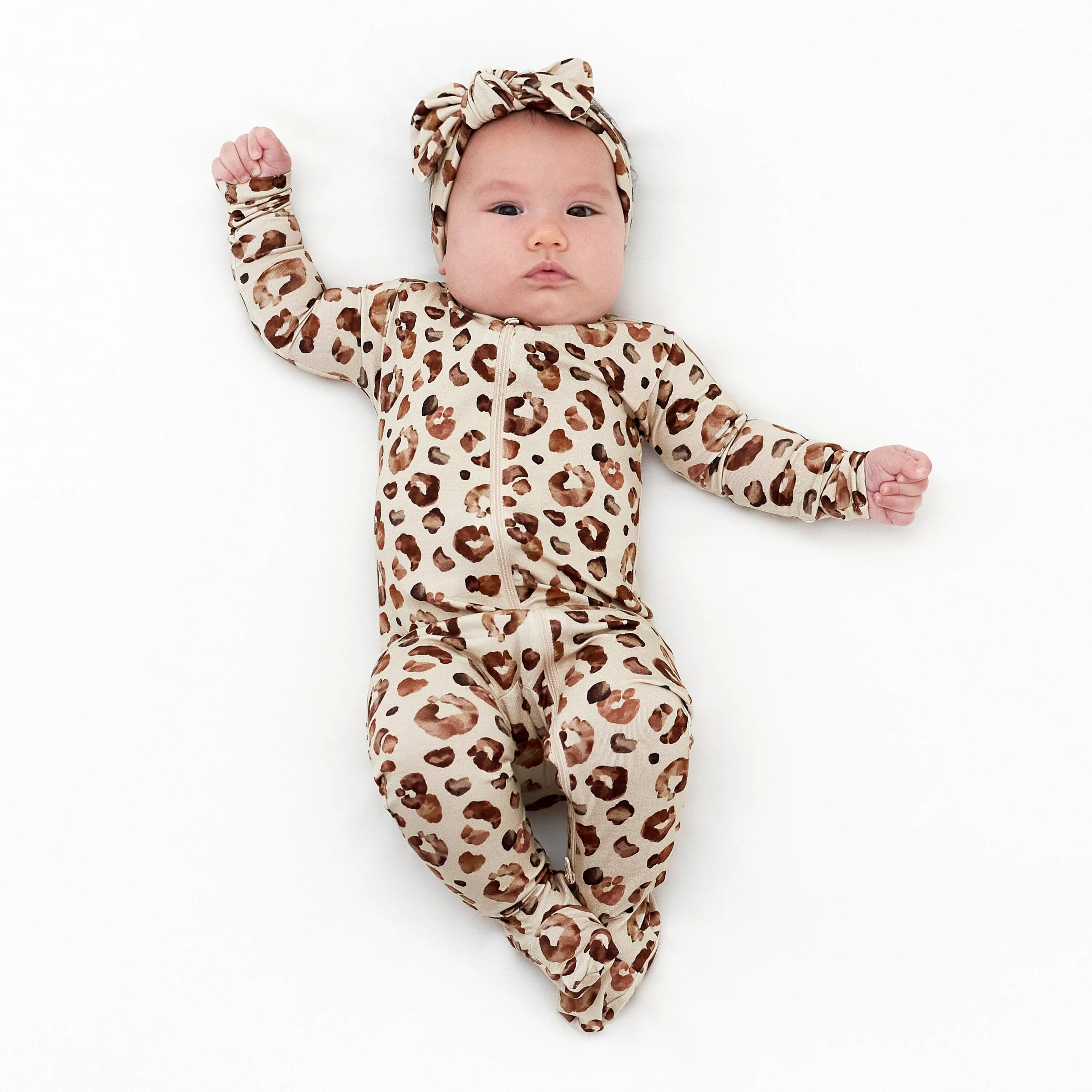 Girls Spotted Leopard Buttery Soft Viscose Made from Eucalyptus Headband