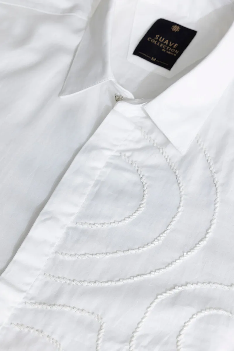 Grafer Beaded White Shirt