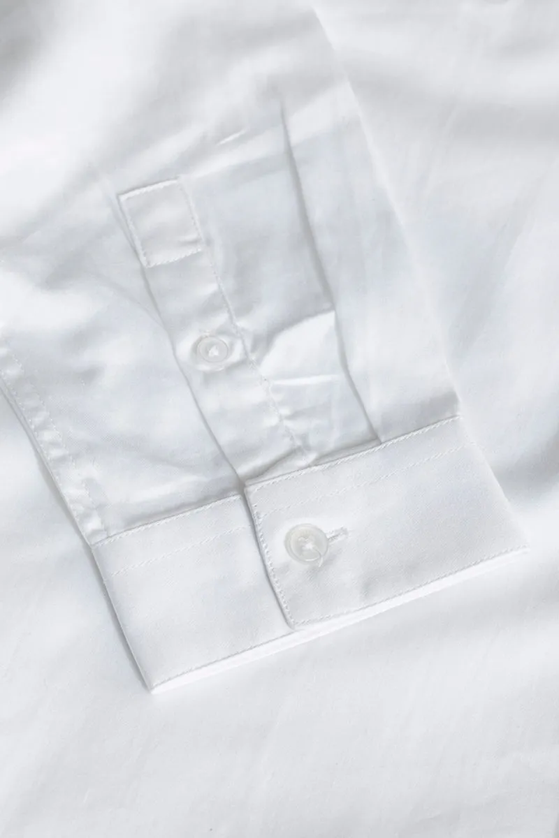 Elegant Grafer White Beaded Shirt for Stylish Occasions