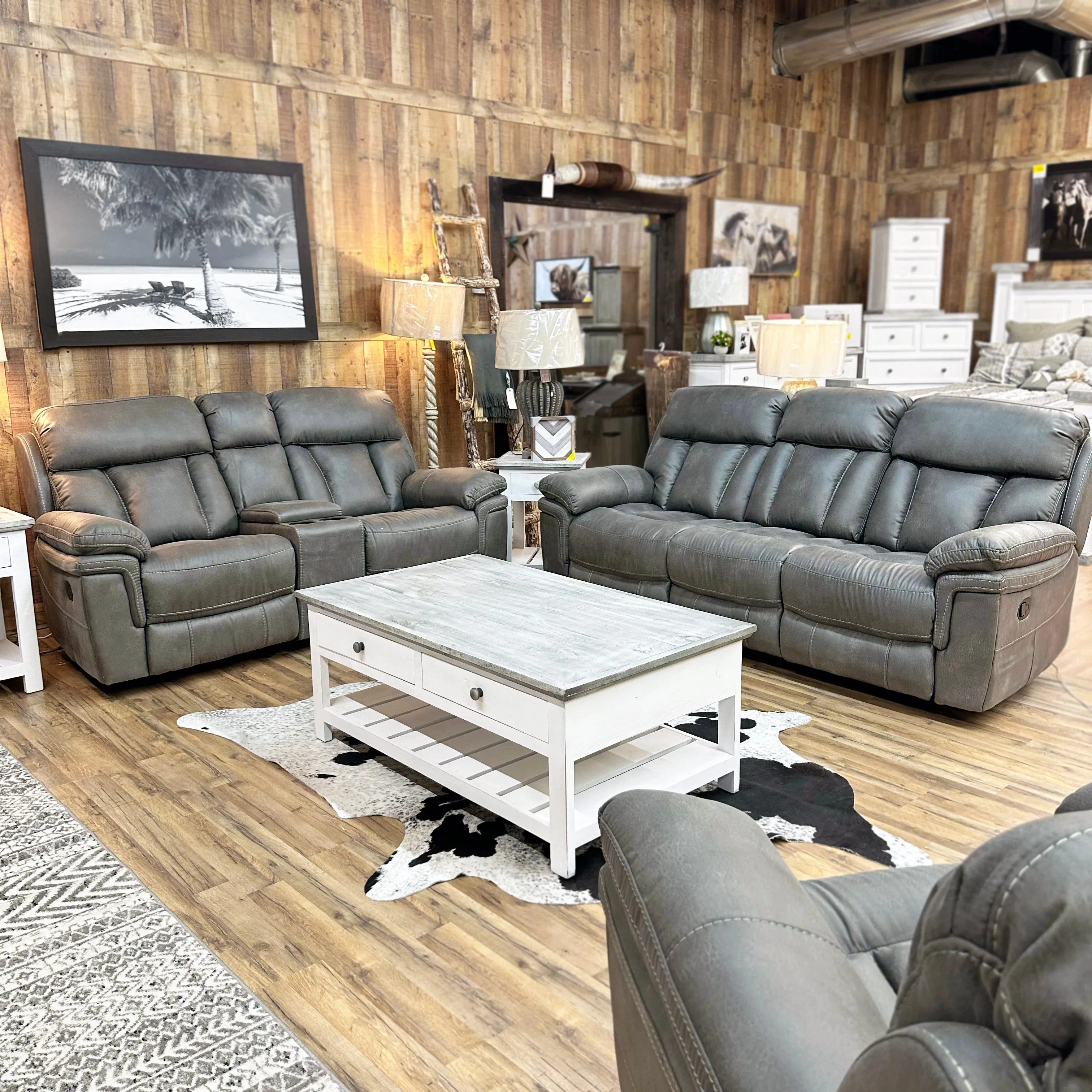 Granite Reclining Sofa Set