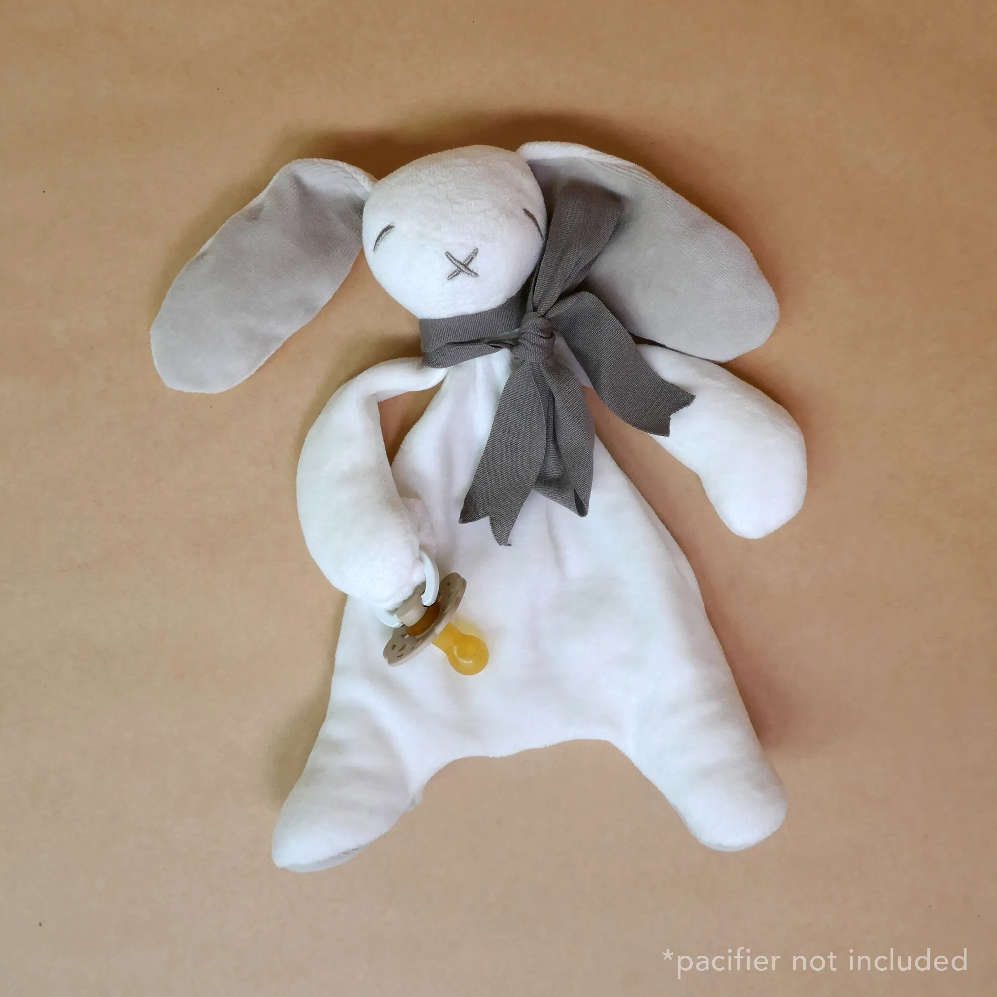 Grey Bunny Comforter Toy - Organic Cotton - Baby Gift Unboxed - 30cm