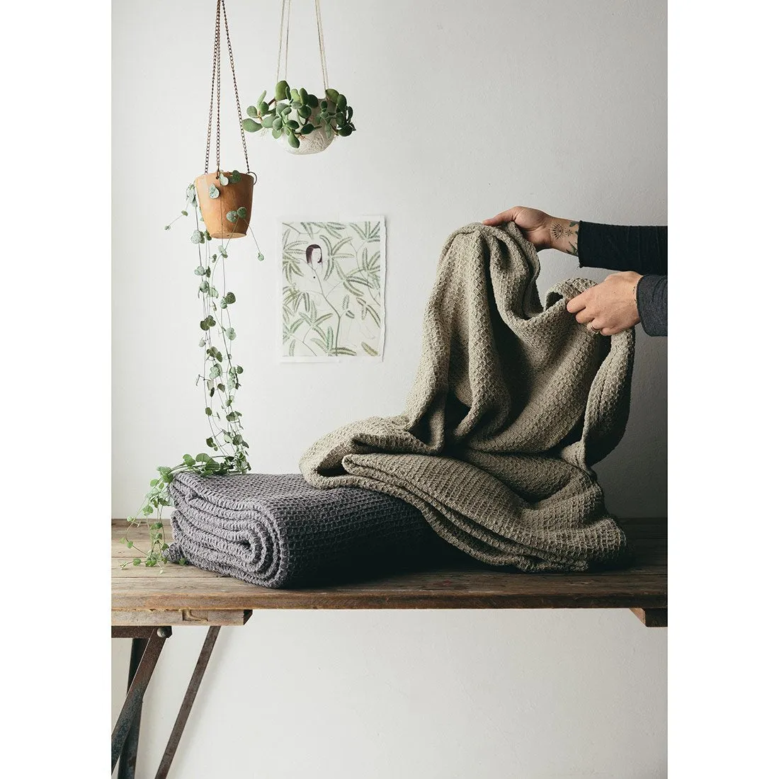 Grey Organic Cotton Throw