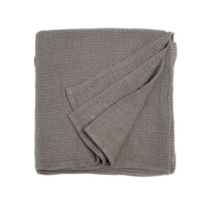 Grey Organic Cotton Throw