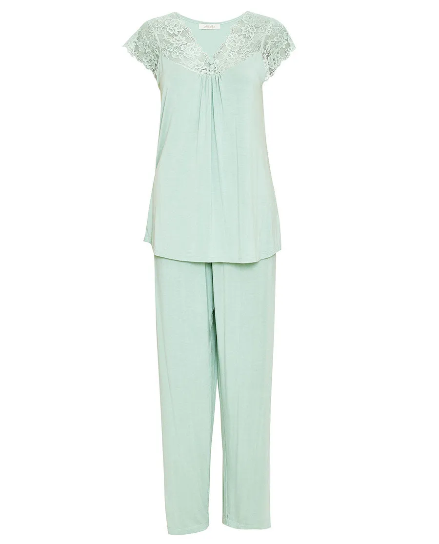 Julia Lace Detail Jersey Pyjama Set