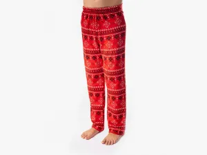 Kids’ Unisex Lounge Pants - Red Fair Isle