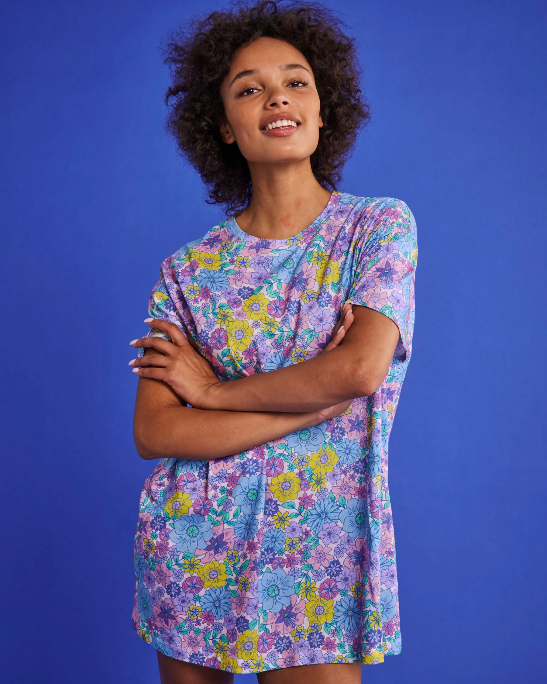 Kip & Co Bunch Of Fun Organic Cotton Oversize T-shirt Nightie