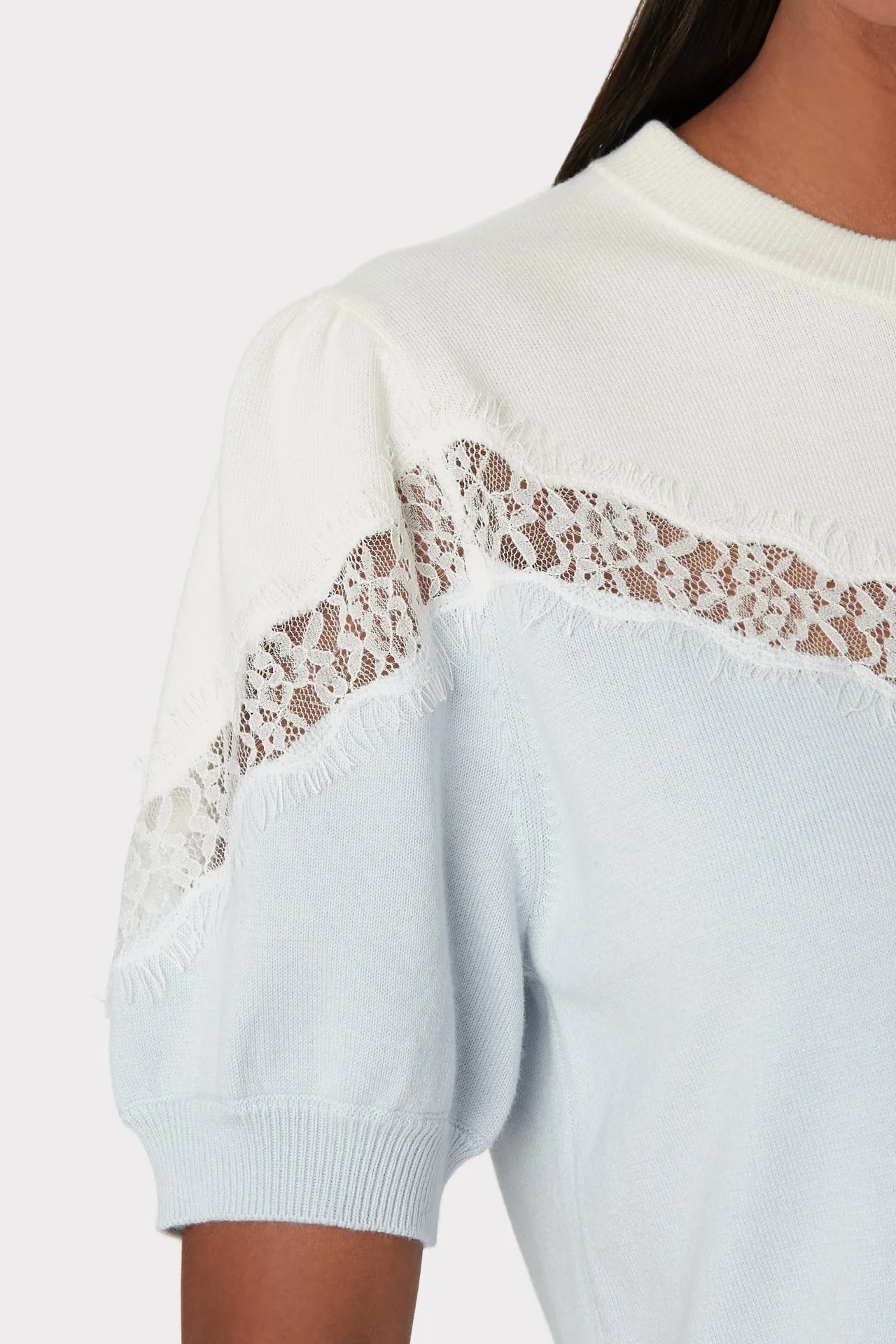 Lace Inset Pullover