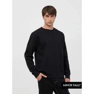 (Minor Fault) Black Basic Regular Fit Sweatshirt