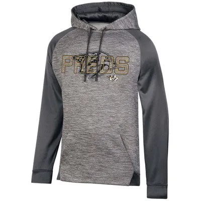 New - NHL Nashville Predators Men's Gray Performance Hooded Sweatshirt - S