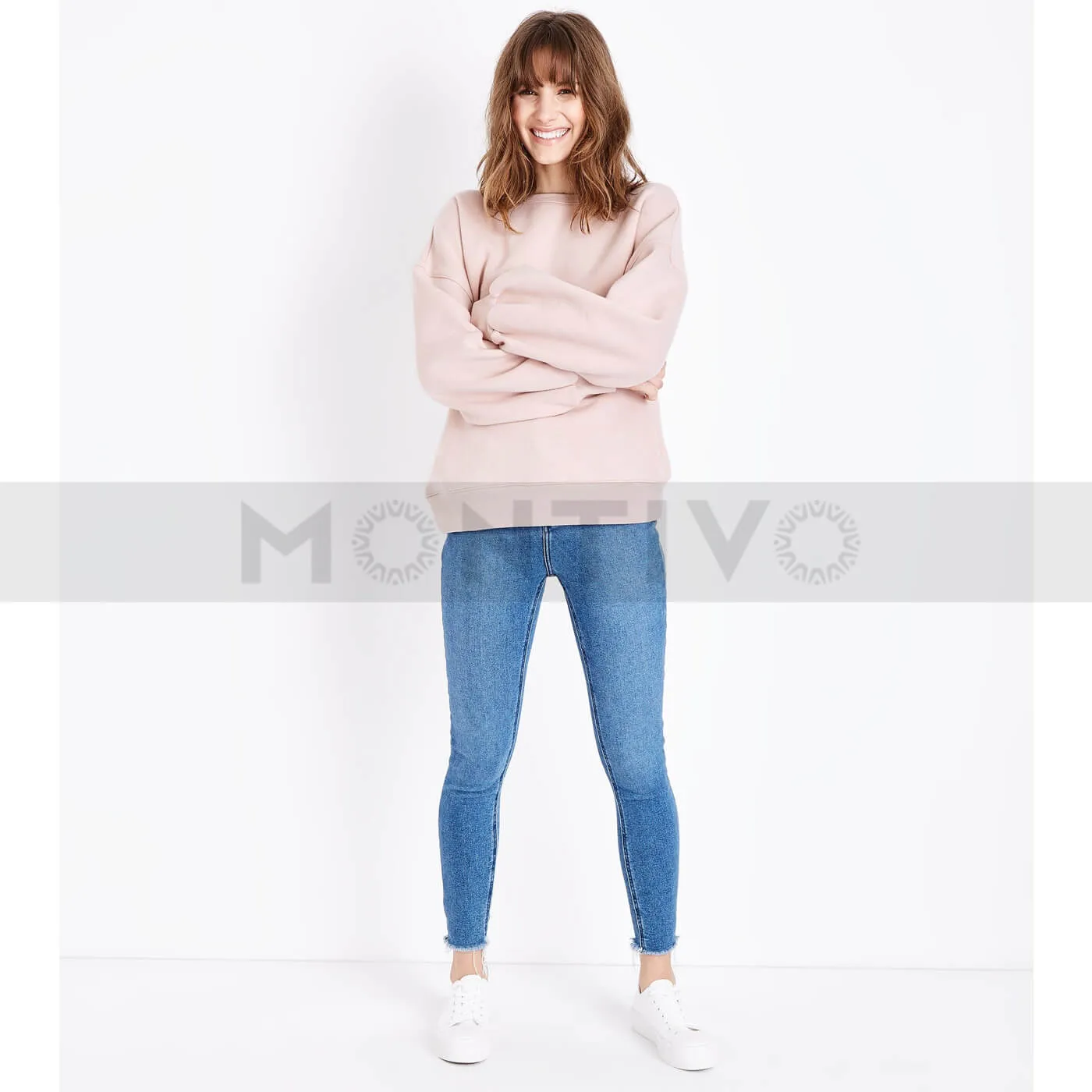 NL Pale Pink Oversized Sweatshirt