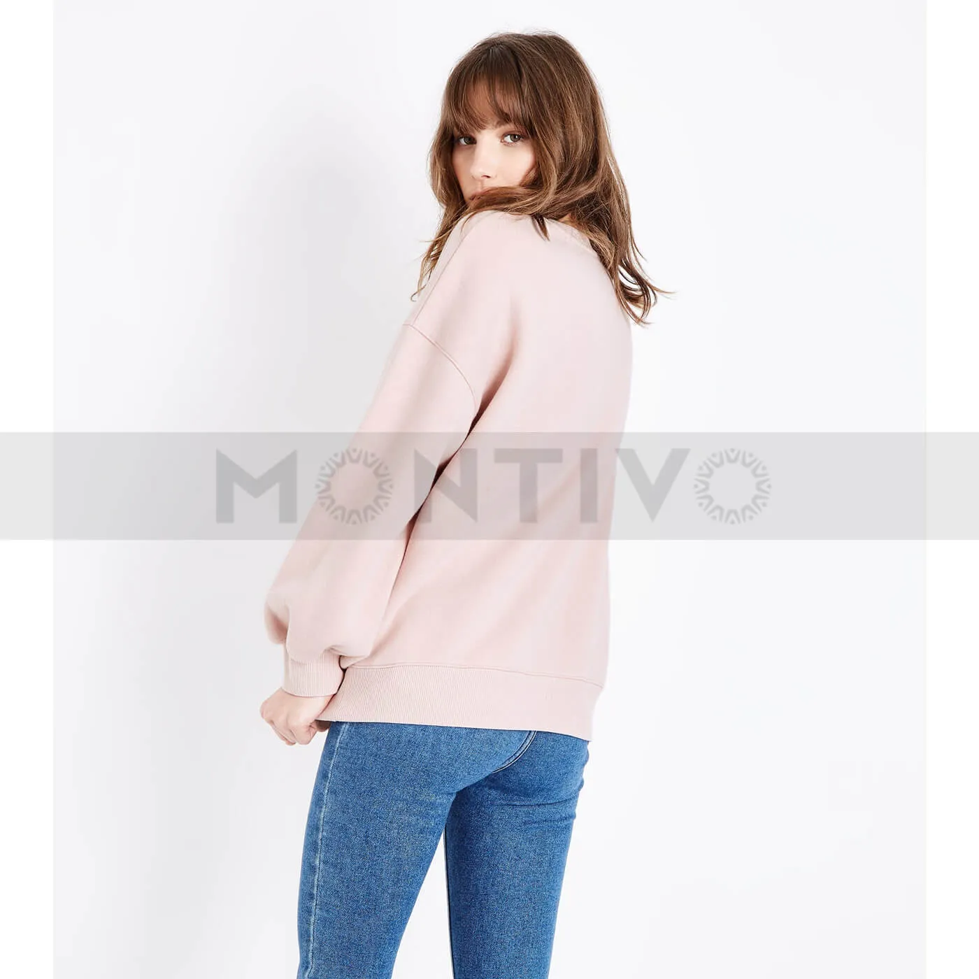 NL Pale Pink Oversized Sweatshirt