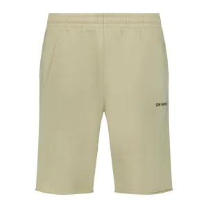 OFF-WHITE Caravaggio Diag Cotton Sweat Shorts Sand