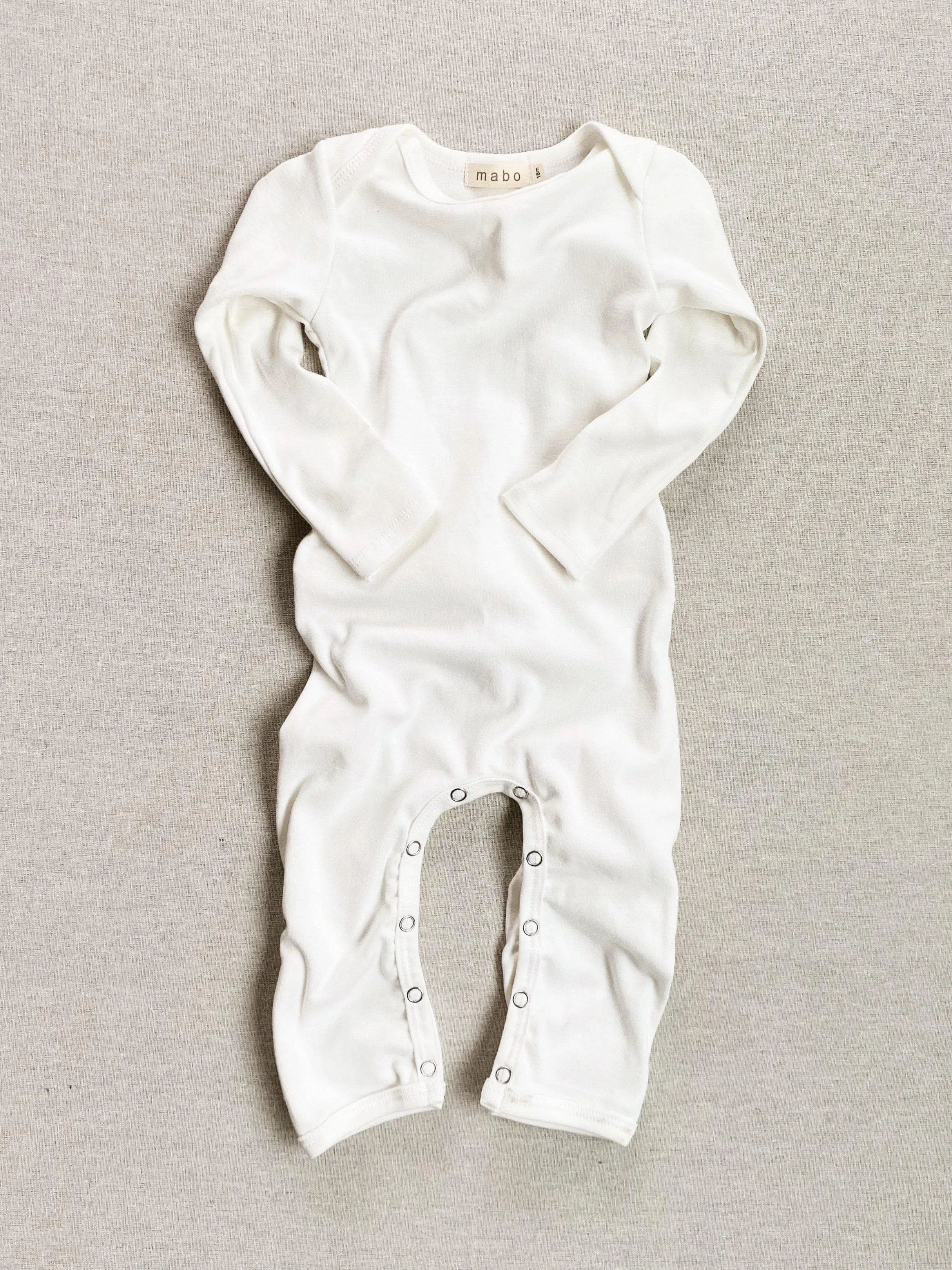 organic cotton long john - bright white