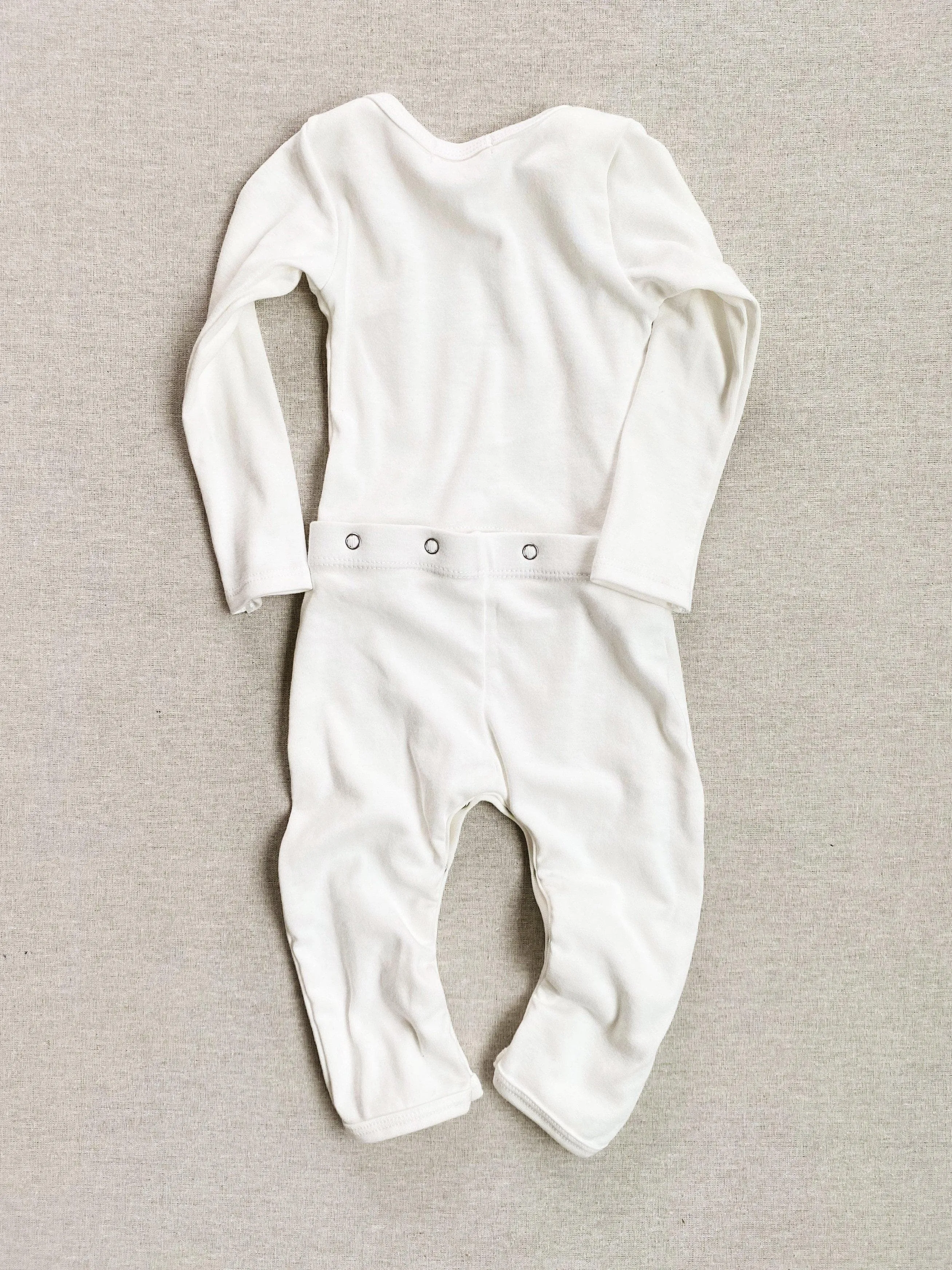 organic cotton long john - bright white