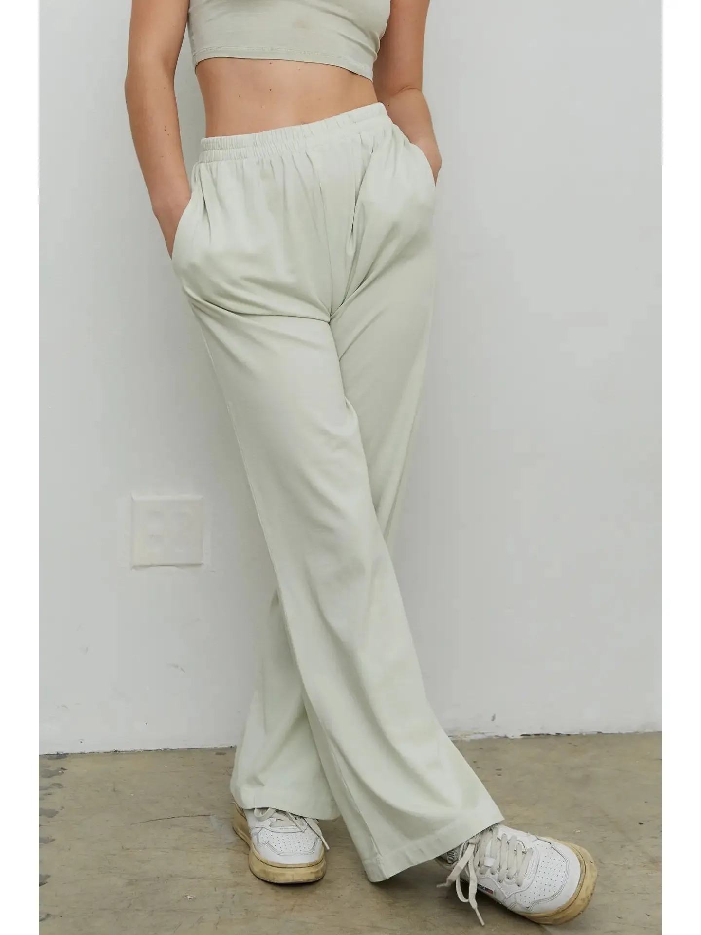 Organic Cotton Lounge Pants | Eucalyptus  Mist