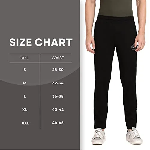 Pepe Jeans Athleisure Men Slim Fit Cotton Stretch Track Pants | Sporty Cotton Jersey Lounge Pants | with Encased Elastic Waist & Side Pockets in Black - M