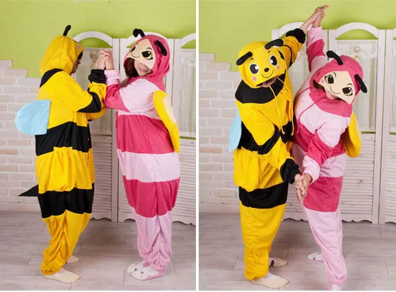 PITaPATs kids onesie animal jumpsuit costume - long sleeve bumblebee