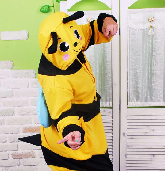 PITaPATs kids onesie animal jumpsuit costume - long sleeve bumblebee