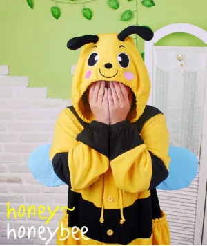 PITaPATs kids onesie animal jumpsuit costume - long sleeve bumblebee