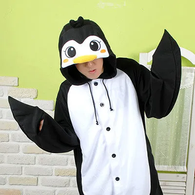 PITaPATs onesie animal jumpsuit costume - long sleeve black penguin