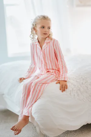 Plaza Girl Pink Striped Lounge Set