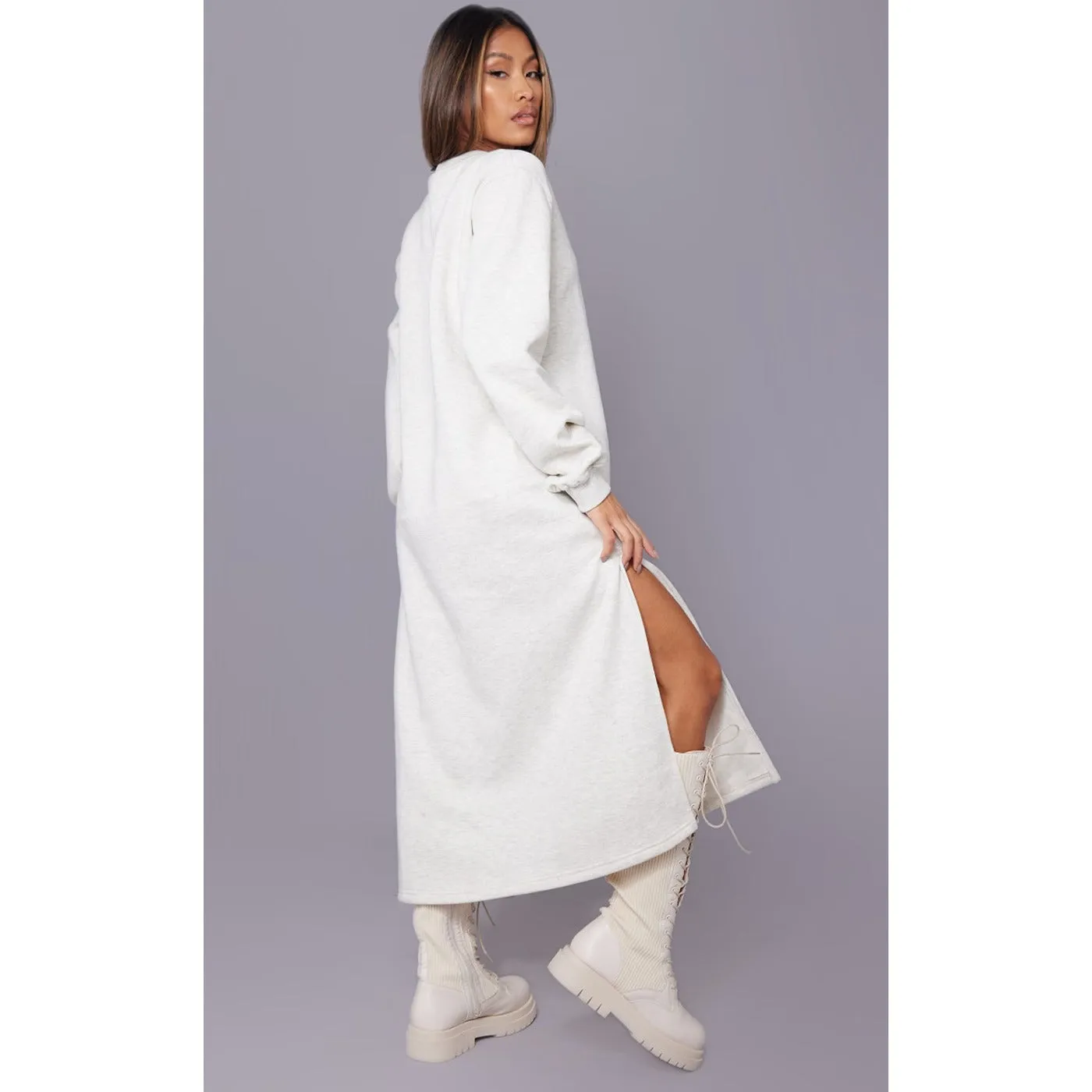 PTL Oversized Split Jumper Dress