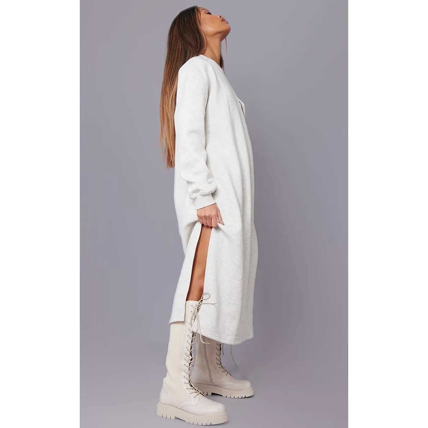 PTL Oversized Split Jumper Dress